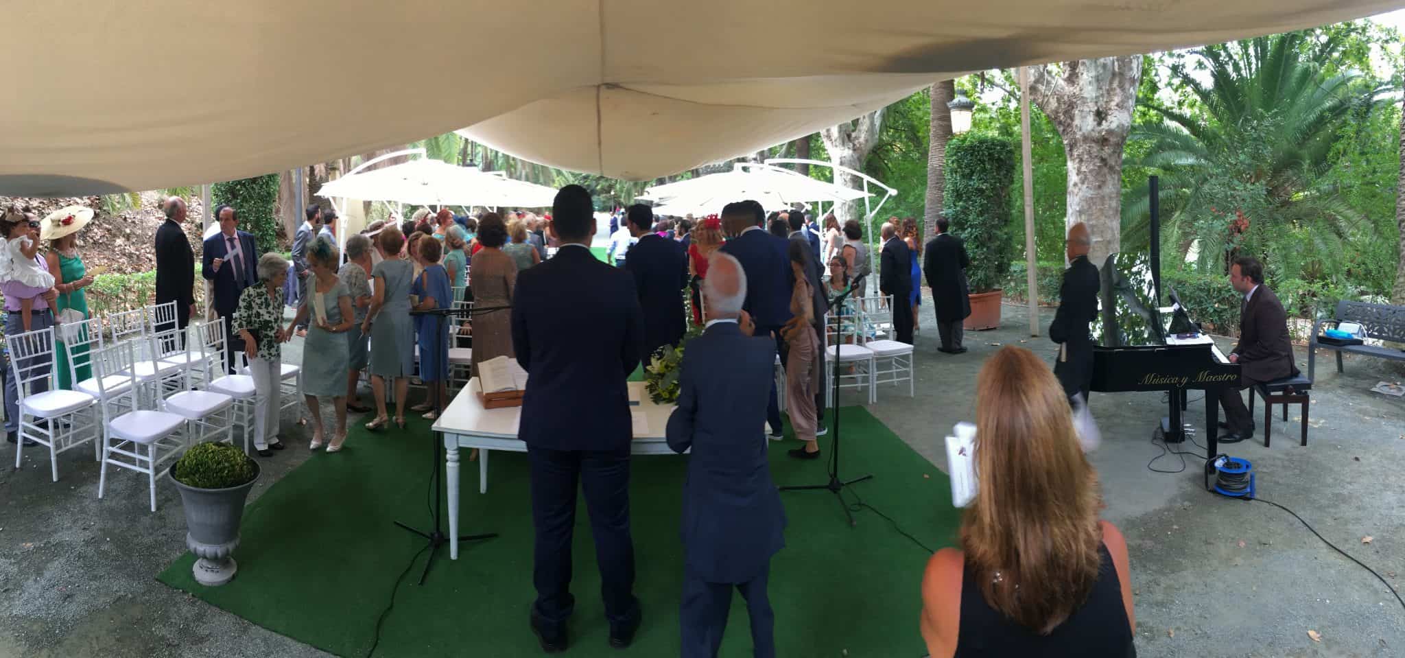 Boda con piano en el jardín botánico málaga Boda con piano en el jardín botánico málaga