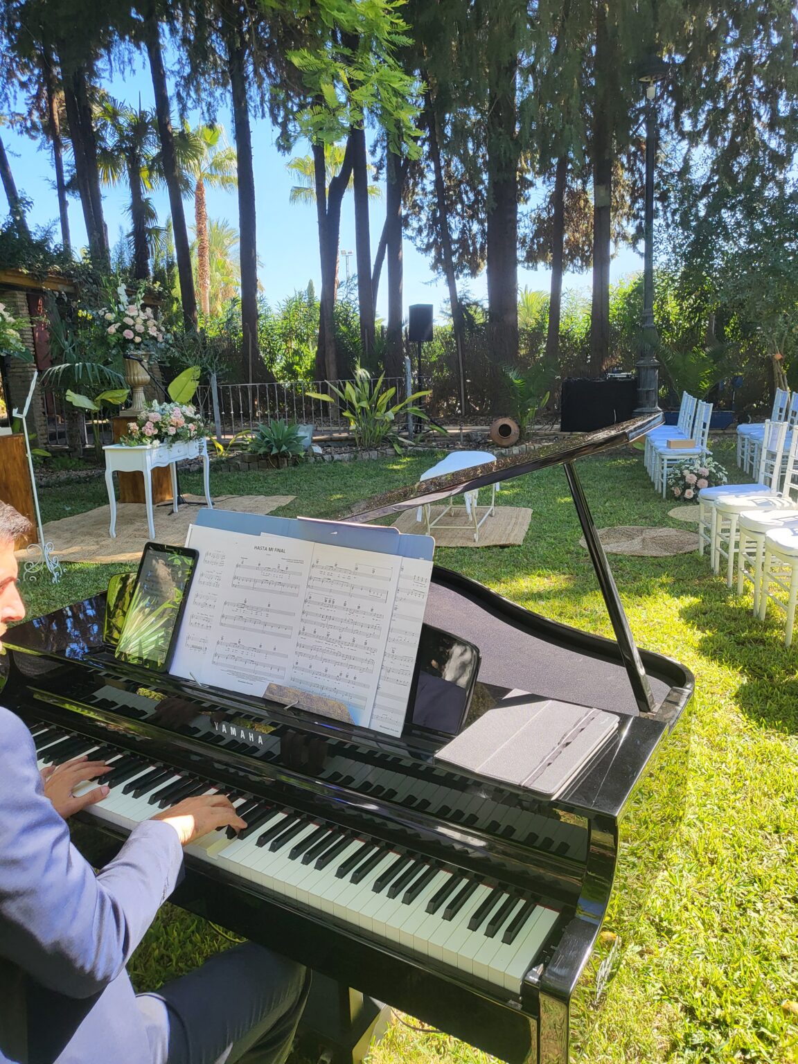 boda con piano en la Hacienda de San Miguel