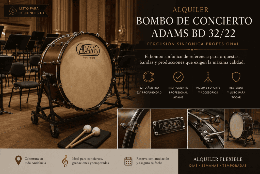 Alquiler Bombo de Concierto Adams BD 32/22 Profesional