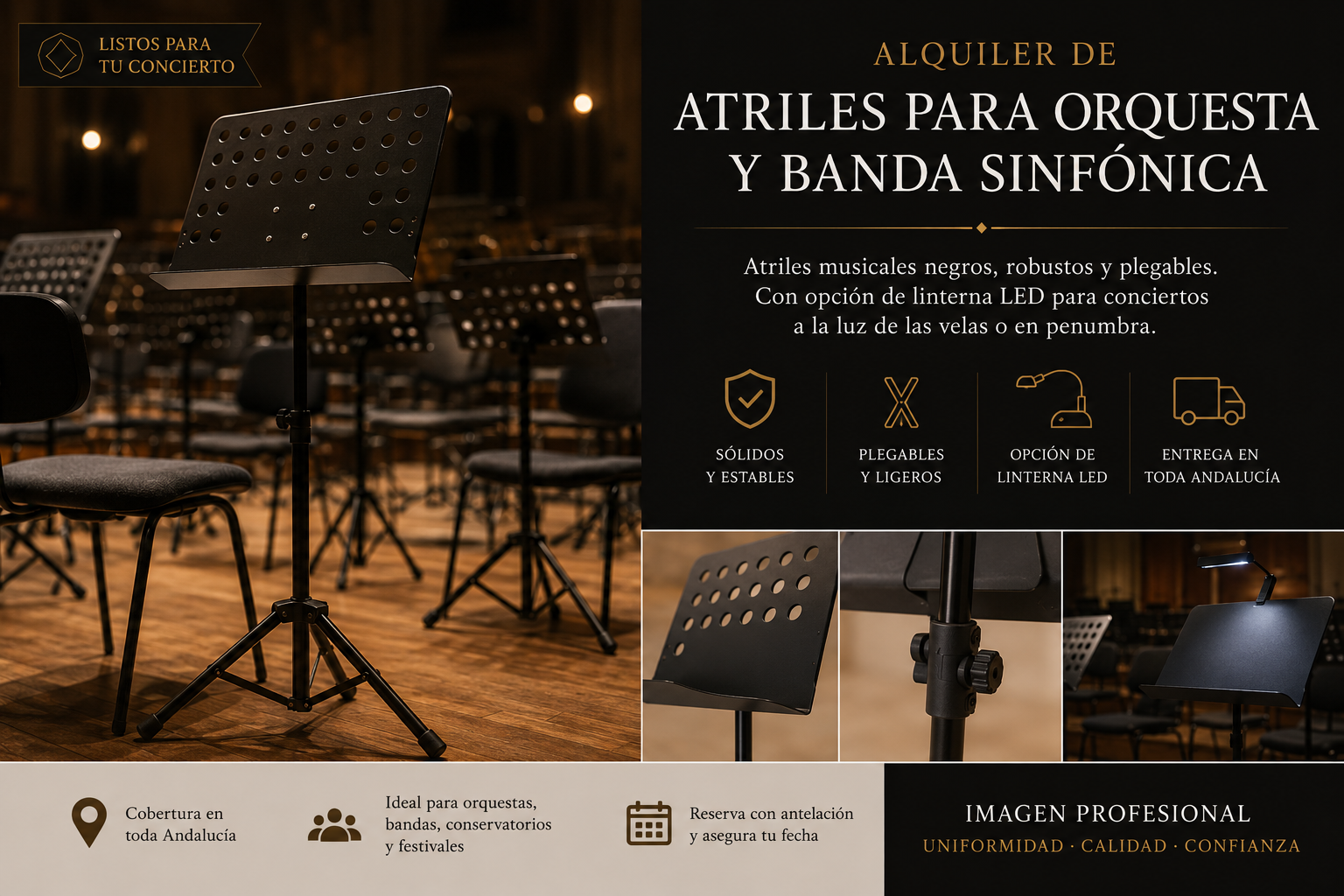 alquiler atriles orquesta